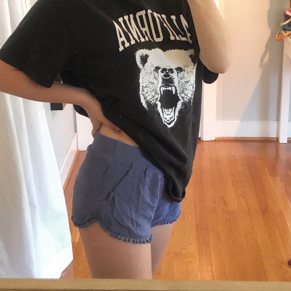 flowy blue shorts
